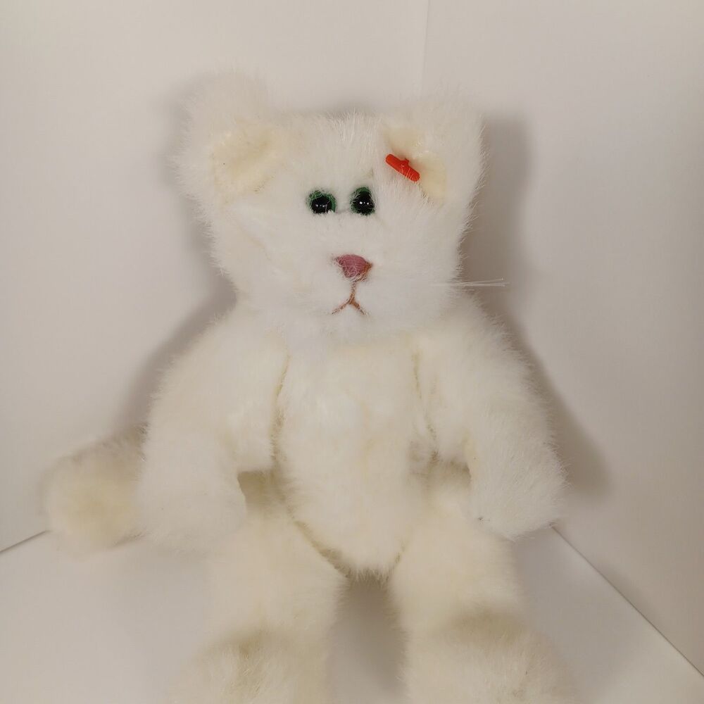 Ty Attic Treasures Katrina the Cat Plush Vintage 90s Jointed Stuffed Animal 8"